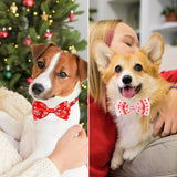 Segarty Christmas Dog Bow Ties,90 Bow Ties for Dogs, Adjustable Small Medium Dog Bowties Large Puppy Bowtie Neck Bows Bulk Assorted Grooming Accessories Birthday Wedding Party Holiday Festival