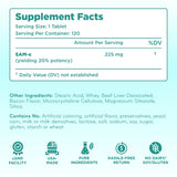 Liver Support for Dogs with SAM-e - Chewable SAM-e for Dogs Bone Mood Brain and Liver Support Supplement with Easy Absorption 225mg S-Adenosyl-L-Methionine - Made in a cGMP US Lab (Single)