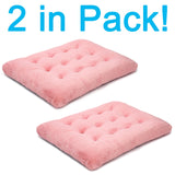 MOIRIG 2 Pack Washable Dog Bed, Deluxe Plush Dog Crate Beds with Anti-Slip, Comfy Kennel Pad Pet Sleeping Mat for Large, Medium and Small Dogs (2 Pack x Pink, 23.0" L x 18.0" W x 3.0" Th)