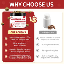 Load image into Gallery viewer, NATURE TARGET Glucosamine for Dogs, Joint Supplement with Chondroitin, MSM, Omega-3, Hemp for Pain Relief, Hip &amp; Joint Chews for Dogs with Calcium for Bone Health, 120 Soft Chews
