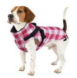 Brabtod Dog Winter Jacket,Waterproof Dog Coat with Harness Built in,Puppy Vest Small Dog Clothes with Fleece Lining,Ideal for Outdoor and Indoor-Pink-S