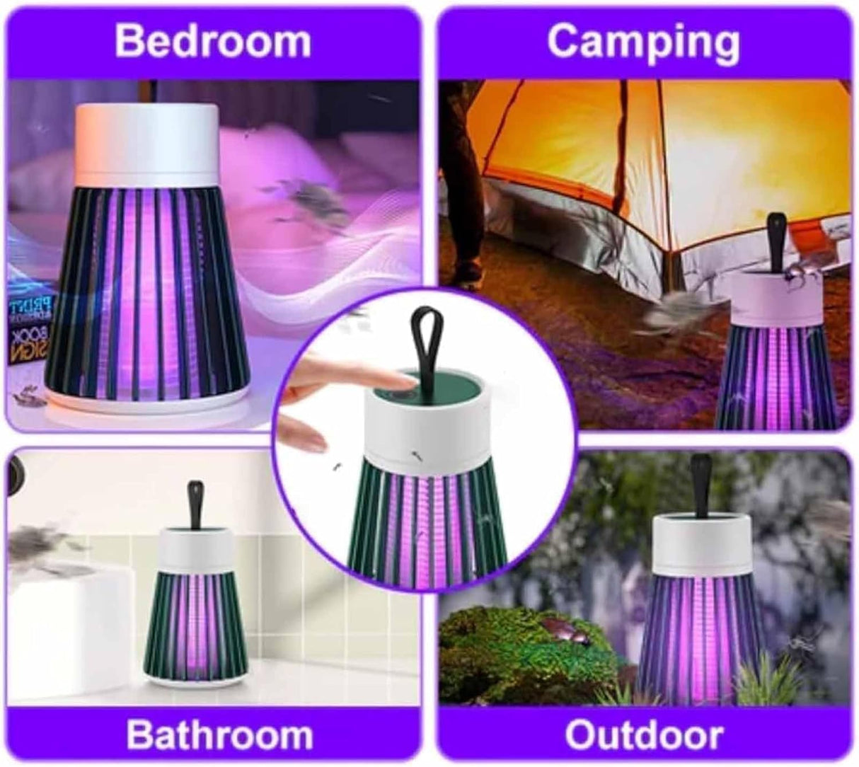 Mozz Guard 𝑴osquito 𝒁apper 2024, New Generation Portable Cordless Mozzguard 2.0,USB Charing and Low Noise, Suitable for Indoor, Home Garden, Camping, Picnic (2P)