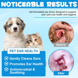 Dog & Cat Ear Infection Treatment Drop with 1% Hydrocortisone for Dog Yeast Ear Infections, Soothes Itchy Ears, Prevents Infections, Safe for Puppies, Adult, Ear Drops for Dogs & Cats 2 fl oz.