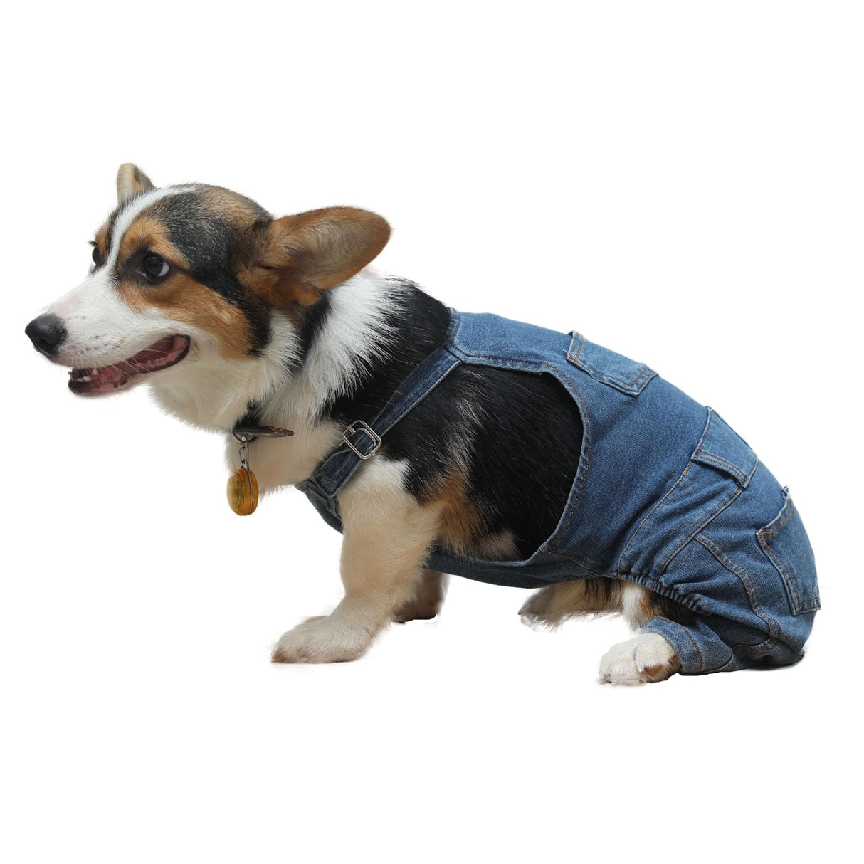Dog Denim Jumpsuit Overalls, Dog Jeans Overalls Clothes, Puppy Costumes for Small Medium Dogs Cat