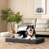 EHEYCIGA Orthopedic Medium XL XXL Dog Beds for Medium Large Extra Large Dogs with Removable Washable Cover for Crate,Grey, 36 * 27 * 3.5 inches