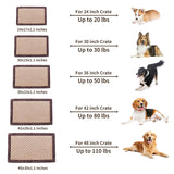 MINIDEAR Dog Crate Pad, Crate Bed Non-Skid Kennel Pad, Rubber Backing Memory Foam for Dog Bed Mat, Machine Washable Dog Bed for Crate, 17"x24"