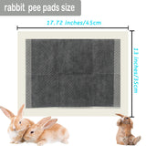 kathson 100 Piece Rabbit Pee Pads,Disposable Pet Pees Pad,Cage Black Carbon Liner,Super Absorbent Leak Proof Cushion Reduce Odor Bunny Training Accessories for Puppy Kitten Hamsters Hedgehog(S)