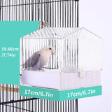 Colorday Bird Bath for Cage, Parrot Bath for Small to Medium Birds, Cockatiels, Parakeets, Budgie, Quaker, Conure, Lovebirds, Finches(6.7X6.7X7.74 inch)