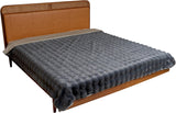Waterproof Dog Bed Cover, Dog Pad Soft Plush Pet Blanket with Anti-Slip Back for Bed Couch Sofa, Furniture Protector for Small, Medium and Large Dogs and Cats (Noble Gray-Bubble, 82"x82")