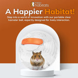 Happy Habitats Clear Hamster Exercise Ball (7”) – Sturdy Dwarf Hamster Ball for Safe, Active Play – Ventilated Small Animal Toys for Gerbils, Mice & Other Small Pets – Must-Have Pet Rat Accessories