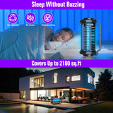 LEMYZO Solar Bug Zapper Outdoor, Upgraded Mosquito Zapper with Smart Light Sensor, 4000mAh Rechargeable Cordless Mosquito Killer with LED Lamp, High Powered Fly Trap for Patio, Backyard, Home,Camping