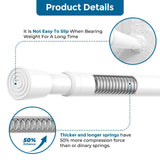 AIZESI 2pcs Spring Tension Rods Adjustable 26 to 39 inch Small Tension Curtain Rod No Drilling Expandable Spring Loaded Curtain Rod,Suitable for Doors and Windows 28 to 36 inch, White