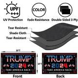 Trump 2024 Flag, 3 x 5FT "TAKE AMERICA BACK" Flag, Double Sided Three Ply Trump Flag, UV protection, Fade Resistant, Durable Flag Suitable for Indoor Outdoor