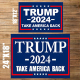 WENWELL Large Trump 2024 Yard Signs 18x24 Inchs with H-Stakes – Double-Sided,Waterproof,UV Resistant,2-Pack Blue,Outdoor Lawn Decoration