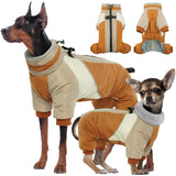 Kuoser Medium Dog Coat with Built-in Harness, Reflective Winter Jacket for Dogs - Brown M