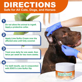 Netrca Lime Sulfur Cream, Mange Treatment Dogs, Ringworm Treatment for Cats & Dogs, Soothes Itchy, Dry, Inflamed Skin, Promotes Hair Regrowth, Low Odor, No Rinse Needed, 2oz