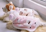 Size Small to Large, Dog Winter Coat with Hat, Kitten Thicken Cloak Blanket, Pets Nightgown for Small Medium Dogs Pink Small