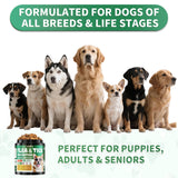 Flea and Tick Prevention for Dogs Chews – 200 Soft Chews, Dog Flea Chewables with Skin & Coat Support – Oral Supplement for All Breeds & Ages – Natural Duck Flavor