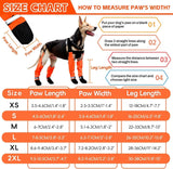 Dog Suspender Boots, Large Dog Rain Boots, Waterproof Doggy Winter Boot Snow Pants, Paw Protectors Legging Shoes with Suspenders, Anti-Slip Rain Boot (Small, Oranged)