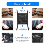 LITTOU Car Dog Barrier Net Car Mesh Organizer Back Seat Divider for Dog Easy Install 2 Pieces (for Split Seats)