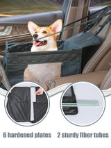 Dog Car Seat for Small and Medium Dogs,Waterproof Fabric with Breathable Mesh&Adjustable Dog Seat Belt for Car,Dog Bed for Back Seat Up to 30 LB-Small Black