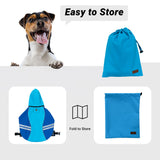 Cosibell Dog Raincoat for Medium Large Extra Large Dogs, Waterproof Rain Jacket with Reflective Strap, Lightweight Hoodies Full-Body Coverage Dry Clothes (L, Blue)