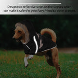 Queenmore Warm Dog Winter Coat, Cold Weather Waterproof Dog Snow Jacket, Reflective Dogs Hoodie with Long Sleeves for Small Medium and Large Dogs