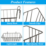 GBACHOOSE 6PCS Rabbit Hay Feeder Bunny Hay Feeder Heavy Duty Metal Rack with Hooks, 9x4x3 Inch Rabbit Hay Holder Cage Hanging Hay Holder for Rabbits Bunny Guinea Pig (Black)