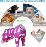 LovinPet Giant Pet Costume, Soft Cotton Dog pjs with Polar Bear Snowflake Print, Dog Clothing for Medium, Large Dogs,Pittie Pajamas, Large