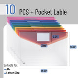 Mr. Pen- Clear Plastic Envelopes File Folders, 10 Pack, A4, Letter Size