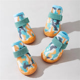 Yeduzyn 4Pcs Waterproof Dog Boots Dog Shoes for Snow and Rain Teddy Pomeranian Bichon Middle and Small Dogs (Size 2)