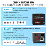 Power Adapter AC 100-240V to DC 12V 2A (2000mA) & 4-Way Power Splitter Cable for CCTV Security Cameras/DVR/NVR/LED Strip Lights/Routers and More, UL/FCC/CE Certificated (6ft)