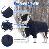 Queenmore Dog Sweaters for Medium Dogs Girls Boys,Soft Dog Sweater Xmas,Turtleneck Pullover Pet Sweaters Knitwear Outfit for Holiday,Knitted Soft Thick Warm Sweater for Bulldog,Dachshund(Dark Navy,M)