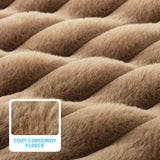 Comfort Dog Beds for Medium Size Dogs, Dog Bed with Removable Washable Cover, Deluxe Plush Dogs Bed for Crate with Pillow, Anti-Slip Pet Mat Mattress for Kennel with Durable Zipper(Brown, M)