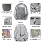 Pet Backpack Carrier with Harness Backpack with Bubble Clear Front for Cats, Small Dogs, Bunnies etc with Harness Included, Pet Carrier for Traveling, Walking, Hiking and Outdoor Activities