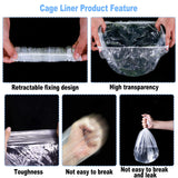 Niwaes 50Pcs Large Rabbit Cage Liner Disposable Bunny Cage Liner Bag 34'' X 22''- Clear Elastic Pet Toilet Film Small Animal Tray Covers for Bunnies Ferrets Chinchillas Birds - Leak Proof & No Mess