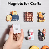 SMARTAKE 45 Pcs Refrigerator Magnets, 10x2.6mm Small Round Fridge Magnets, Multi-Use Premium Neodymium Office Magnets for Fridge, Whiteboard, Billboard in Home, Kitchen, Office and School (Silver)