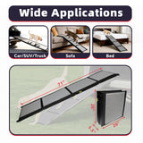 PENSUN Dog Ramp for Car, 71" x 20" Foldable Pet Ramp with Non-Slip Rug Surface, Portable Dog Car Ramp for Medium & Large Dogs Up to 250LBS Enter SUV Car & Truck