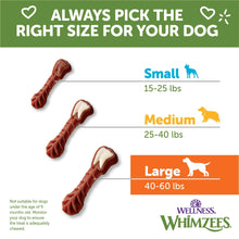 Load image into Gallery viewer, WHIMZEES Wellness Value Box Dog Dental Treats, Large Size, (24 Count)
