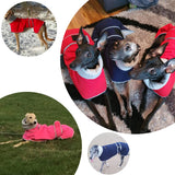 Geyecete Greyhound Cosy Fleece Jumper, Dog Winter Coat with Warm Fleece Lining, Outdoor Dog Apparel with Adjustable Bands for Medium, Large Dog -Pink-XS