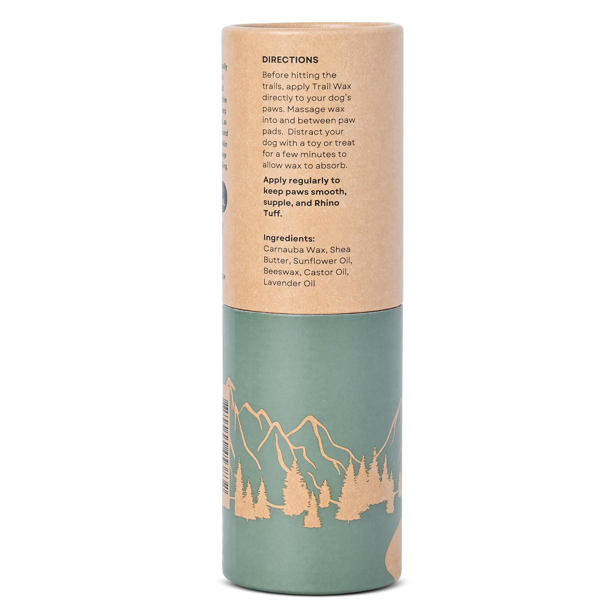Rhino Wax - Dog Paw Trail Wax 2oz - Use Before Taking Dogs on a Hike - Balm Helps Protect Against Rocks, Uneven Terrain, Thorns, Glass - Moisturizes and Improves Elasticity - Lick-Safe - Made in USA
