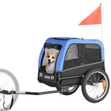 VEVOR Dog Bike Trailer, Supports up to 66 lbs, Pet Cart Bicycle Carrier for Small & Medium Dogs, Easy Folding Frame with Quick Release Wheel, Universal Bicycle Coupler, Reflector, Flag, Internal Leash