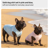 QBLEEV 2 Pack Dog Shirt, Soft Cotton Dog T Shirt for Small Medium Large Dogs, Sleeveless Stretchy Tee Vest for Summer, Breathable Lightweight Pet Tank Top Tshirts for Indoor Play, Outdoor Walks