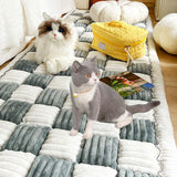 Awjcsv Couch Cover for Dogs Washable, Sofa Cover Protector, Couch Covers for 3 Cushion Couch Sofa Pet Friendly, Soft, Non Slip (27.6 x 82.7 Inch, Grey)