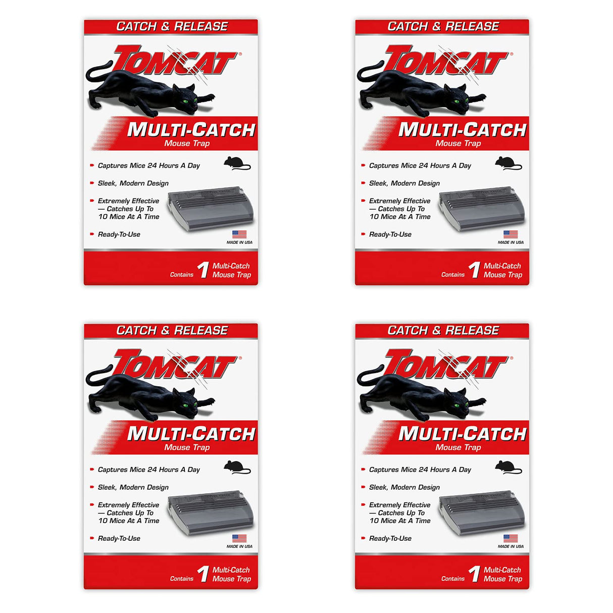 Tomcat Live Catch Mouse Trap (1 Case of 4 Traps)