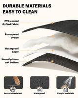 Dog Seat Cover For Back Seat- Heavy Duty Soft Bottom Car Hammock for Dog, With a Heightened Design Both Side,Fits Cars,Suv, and Mid-Size Trucks, Waterproof and Machine Washable,Black&Large Size.