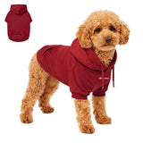 Tuff Pupper Dog Hoodie | Premium Quality Insulated Fabric | Ultra Soft Interior for Superior Comfort | Elastic Cuffs & Drawstring for Warmth | Stretch Fit Suitable for All Breeds (Red, XXS)