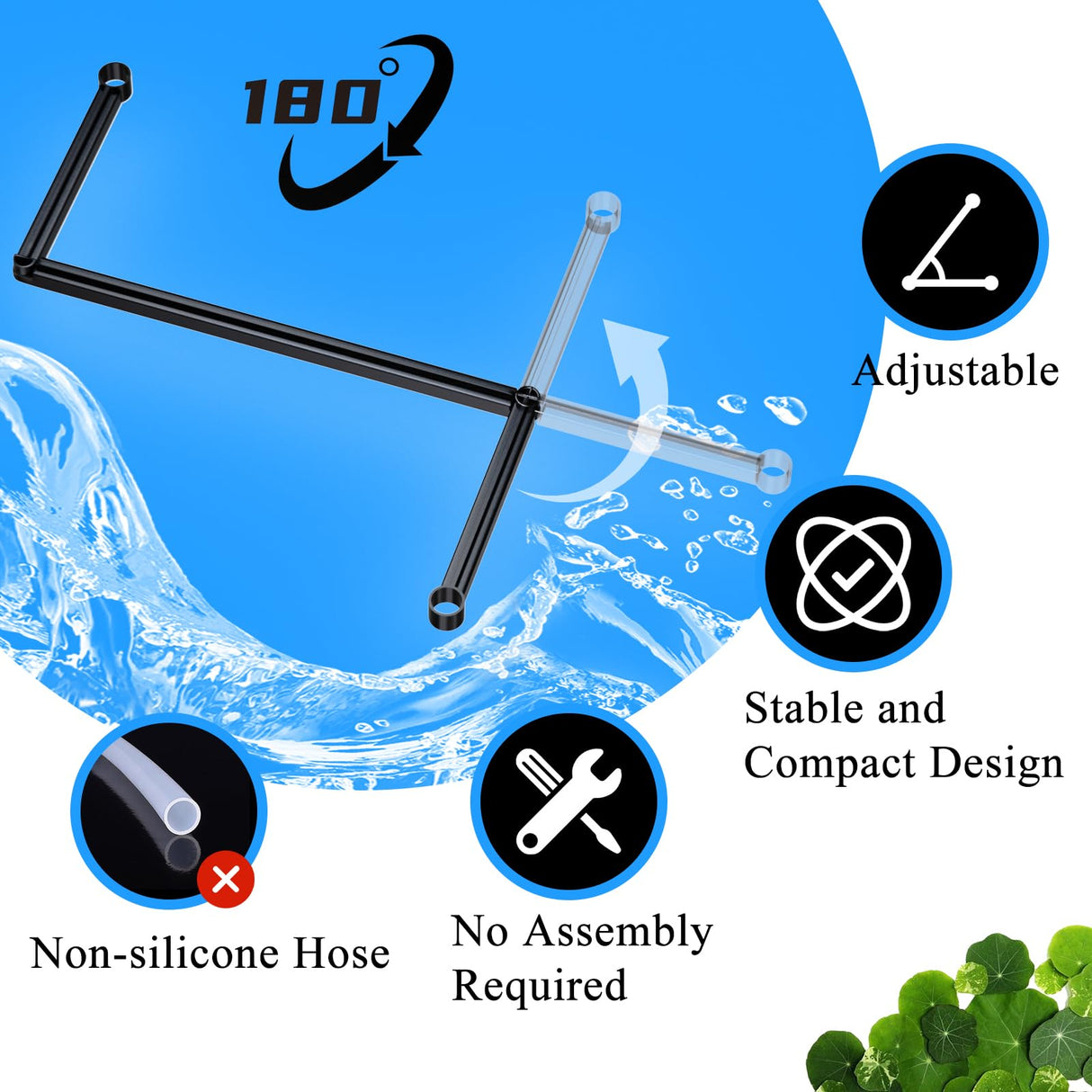 Floating Plant Corral for Aquarium, Fish Tank Accessories to Separate Floating Plants, Automatically Adjusts Height with Water Level, Suitable for All Floating Plants and All Aquariums (Style 3)