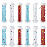 12 Pcs Sticky Fly Trap Fly Stick Indoor Outdoor Long Lasting Adhesive Fly Catcher with Hanging Hook for Wasps Gnats Bugs Insects Moths Fruit Flies Mosquitoes Spiders Fleas (White, Blue, Red)