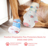Disposable Dog Booties for Dog Cats,40Pcs Pet Booties Waterproof and Breathable with Adjustable Bandage,Paw Socks Protector for Small Medium Large Dogs,Disposable Dog Boots